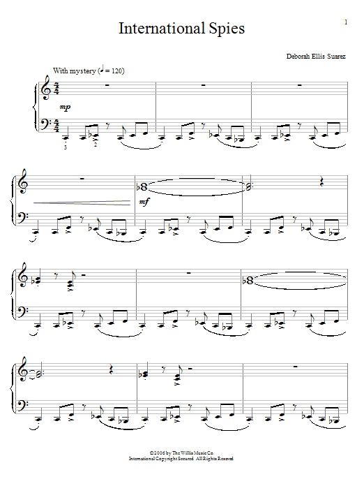 Deborah Ellis Suarez International Spies Sheet Music Notes & Chords for Educational Piano - Download or Print PDF