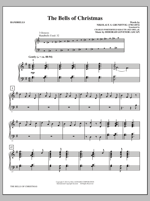 Deborah Govenor The Bells Of Christmas Sheet Music Notes & Chords for Percussion - Download or Print PDF