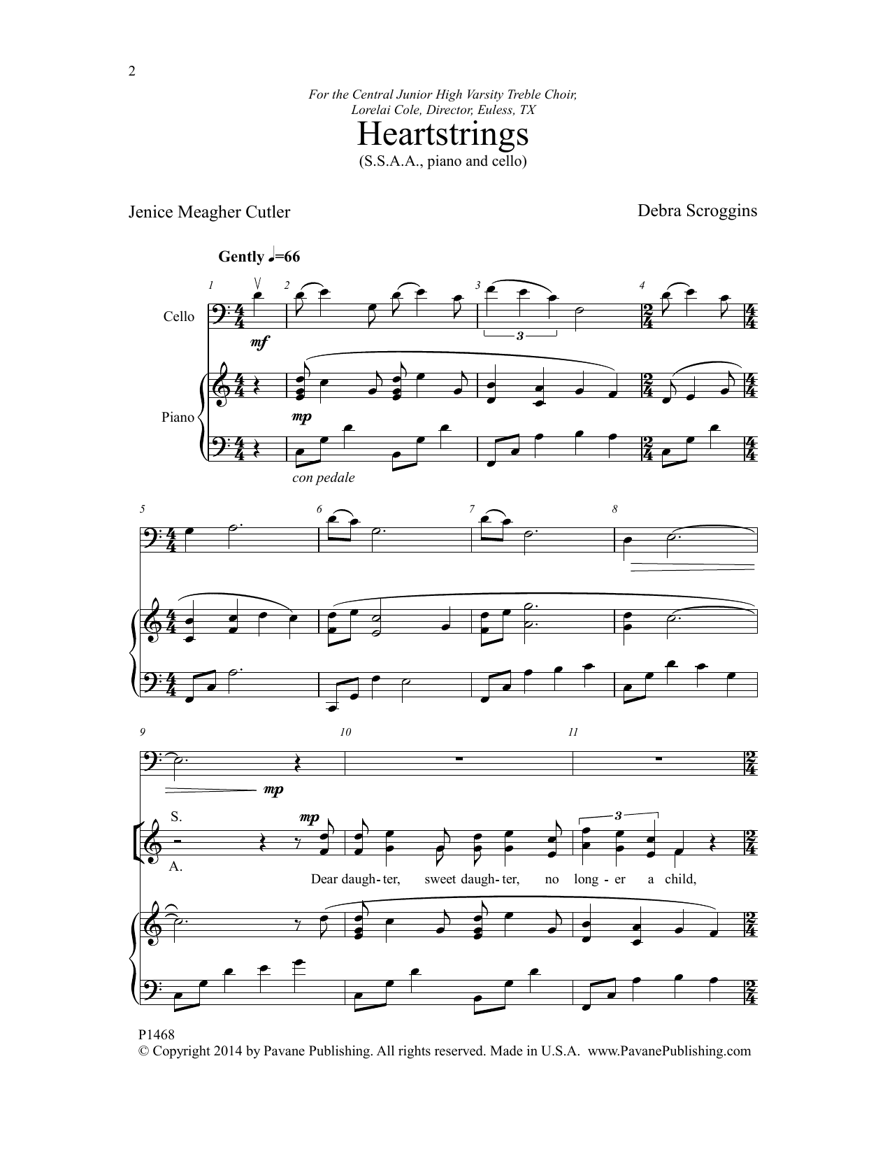 Debra Scroggins Heartstrings Sheet Music Notes & Chords for Choral - Download or Print PDF