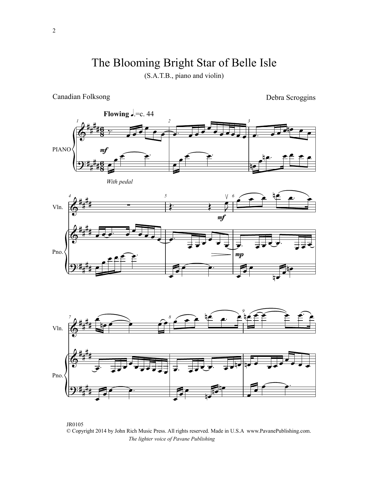 Debra Scroggins The Blooming Bright Star of Belle Isle Sheet Music Notes & Chords for Choral - Download or Print PDF
