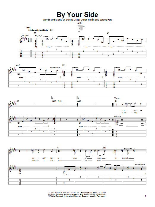 Default By Your Side Sheet Music Notes & Chords for Guitar Tab - Download or Print PDF