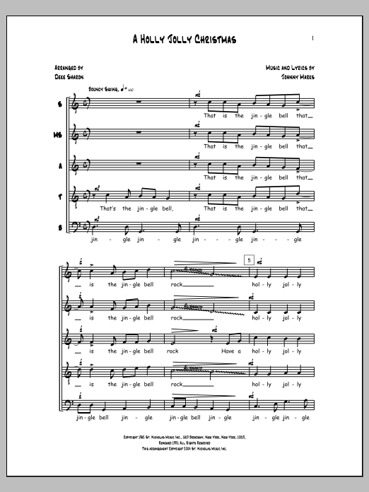 Deke Sharon A Holly Jolly Christmas Sheet Music Notes & Chords for Choral - Download or Print PDF