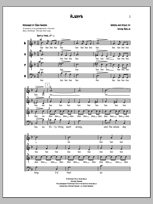 Deke Sharon Always Sheet Music Notes & Chords for Choral - Download or Print PDF