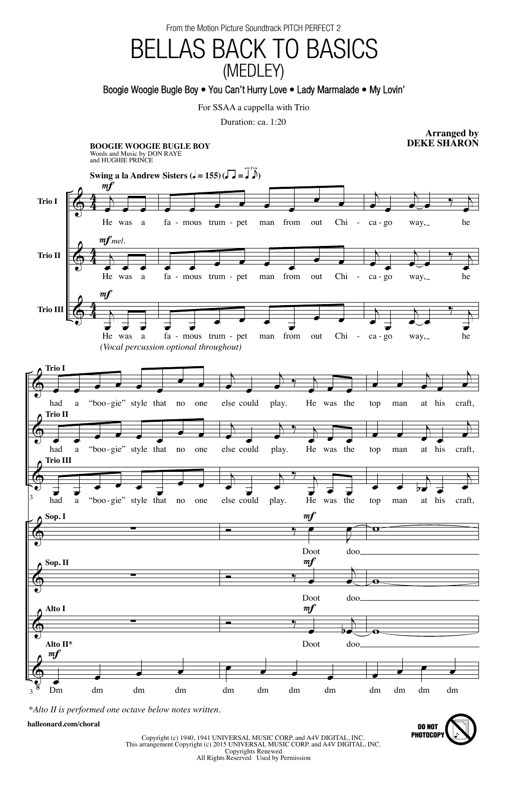 Deke Sharon Bellas Back To Basics (Medley) Sheet Music Notes & Chords for SSA - Download or Print PDF
