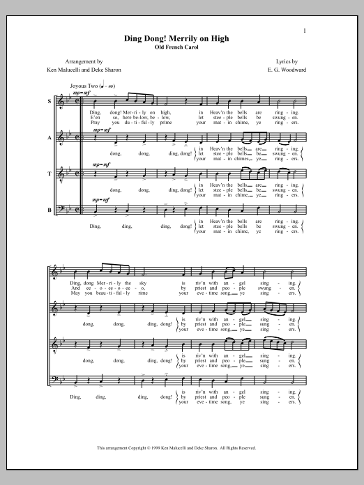 Deke Sharon Ding Dong! Merrily On High Sheet Music Notes & Chords for Choral - Download or Print PDF