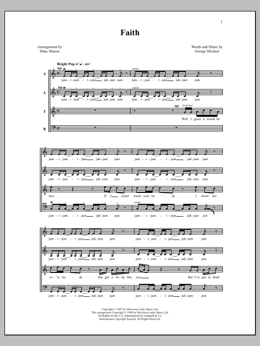 Deke Sharon Faith Sheet Music Notes & Chords for Choral - Download or Print PDF
