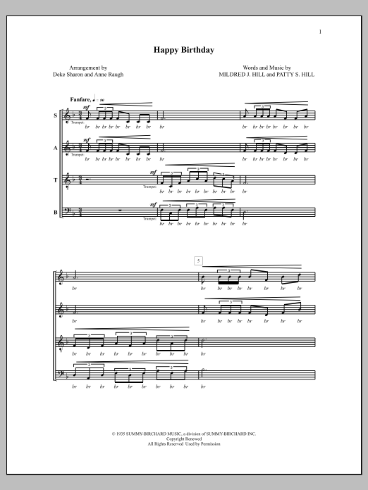 Deke Sharon Happy Birthday Sheet Music Notes & Chords for Choral - Download or Print PDF