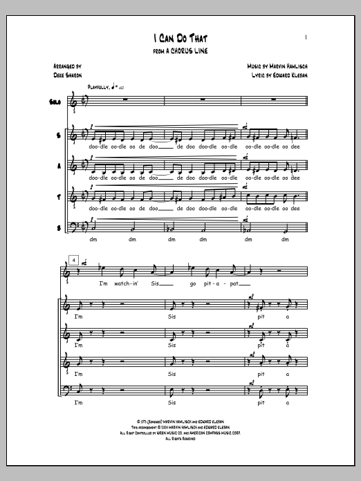 Deke Sharon I Can Do That Sheet Music Notes & Chords for Choral - Download or Print PDF