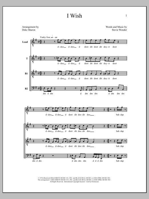 Deke Sharon I Wish Sheet Music Notes & Chords for Choral - Download or Print PDF