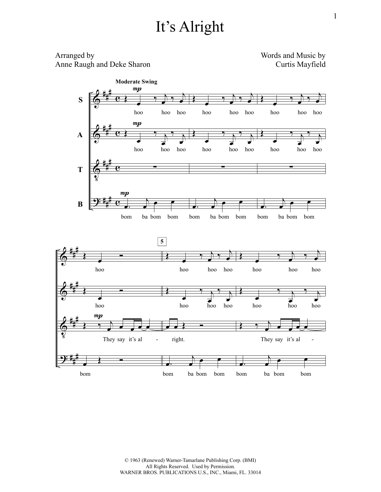 Deke Sharon It's Alright Sheet Music Notes & Chords for Choral - Download or Print PDF