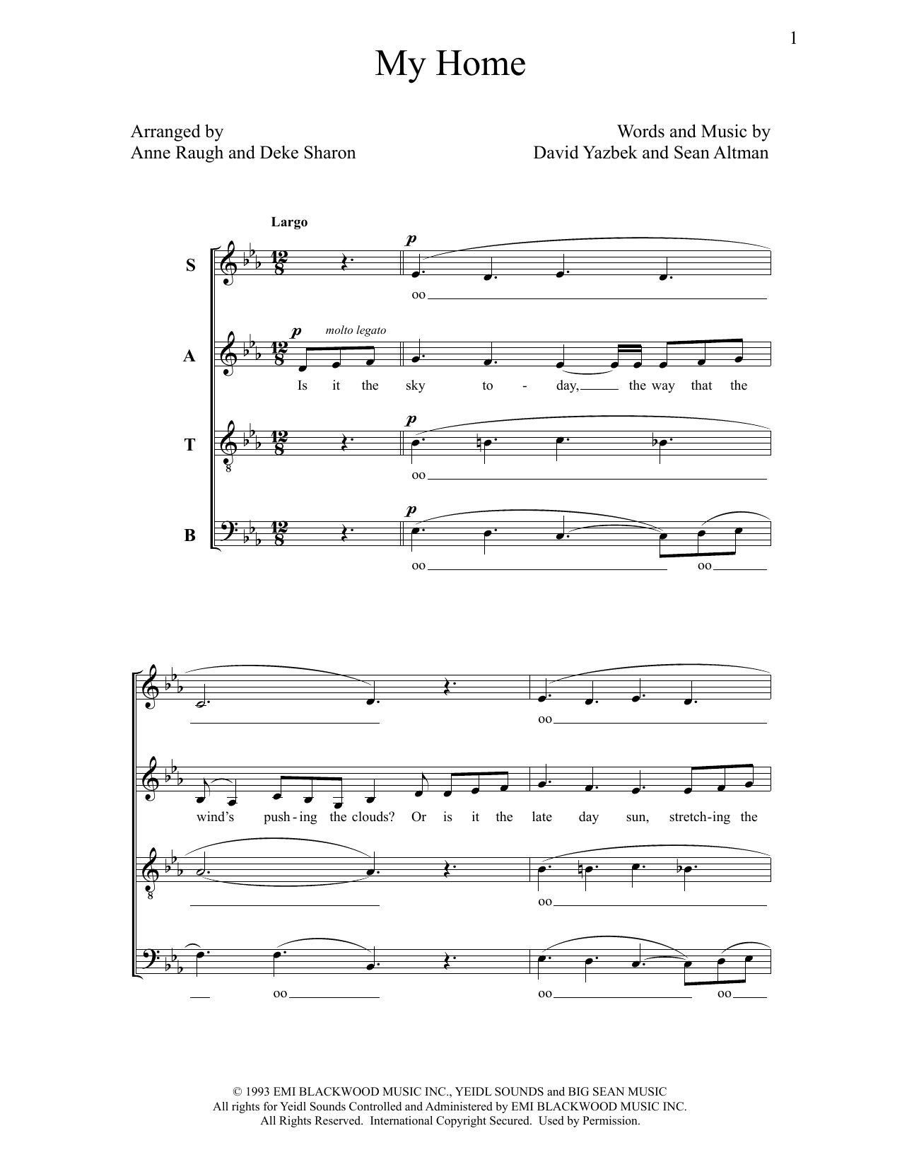 Deke Sharon My Home Sheet Music Notes & Chords for Choral - Download or Print PDF