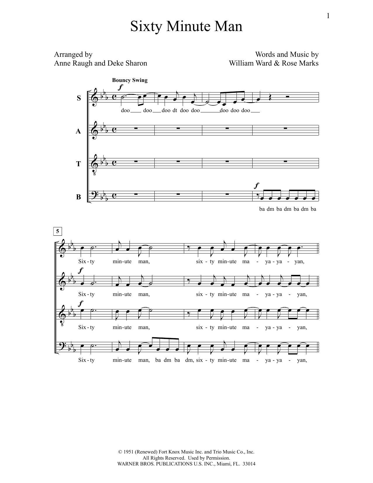 Deke Sharon Sixty Minute Man Sheet Music Notes & Chords for Choral - Download or Print PDF