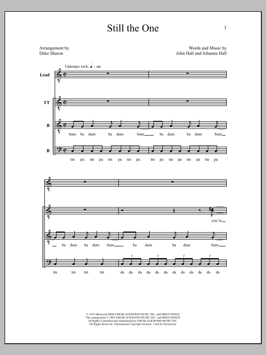 Deke Sharon Still the One Sheet Music Notes & Chords for Choral - Download or Print PDF