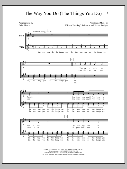 Deke Sharon The Way You Do (The Things You Do) Sheet Music Notes & Chords for Choral - Download or Print PDF