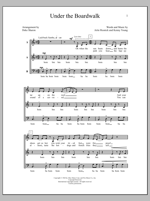 Deke Sharon Under The Boardwalk Sheet Music Notes & Chords for Choral - Download or Print PDF