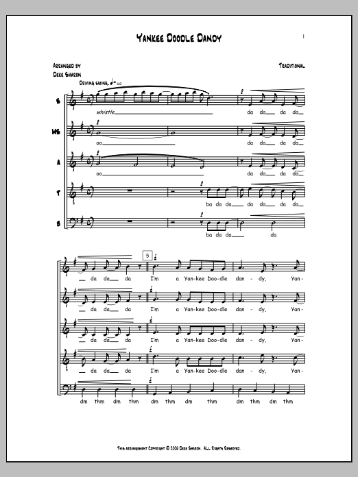 Deke Sharon Yankee Doodle Sheet Music Notes & Chords for Choral - Download or Print PDF