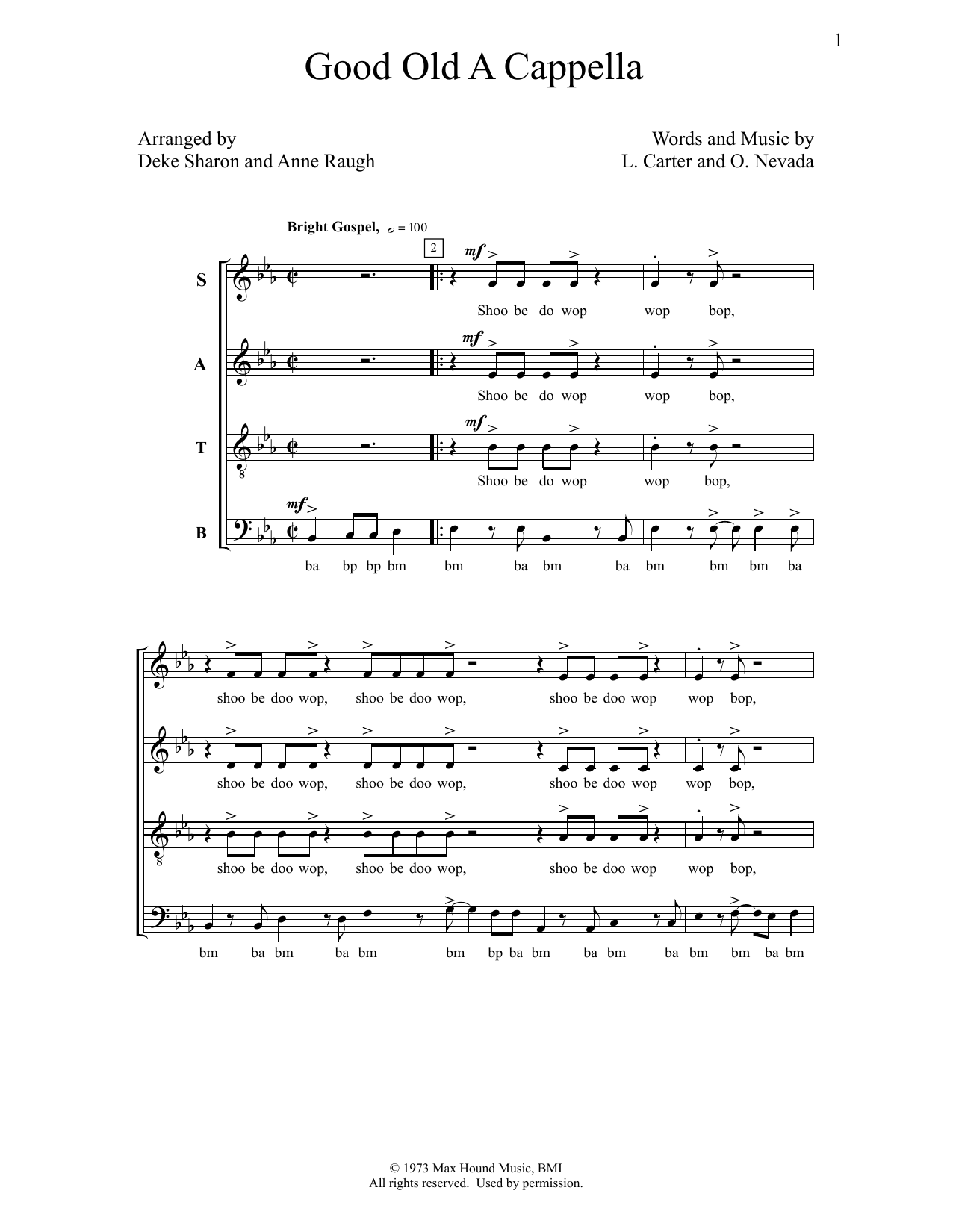Good Old A Cappella sheet music
