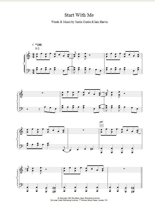 Start With Me sheet music