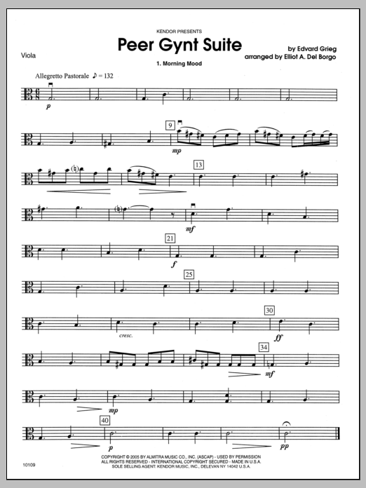 Peer Gynt Suite - Viola sheet music