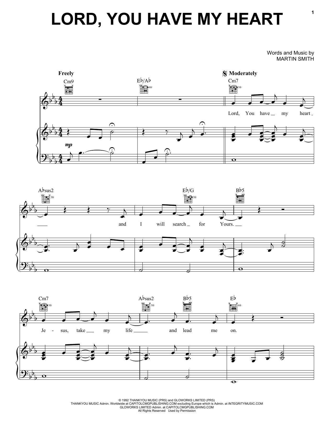 Delirious Lord, You Have My Heart Sheet Music Notes & Chords for Piano, Vocal & Guitar (Right-Hand Melody) - Download or Print PDF