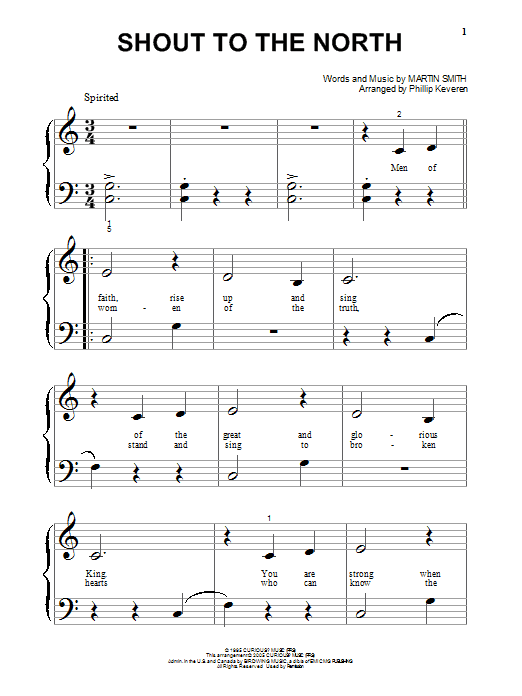 Delirious? Shout To The North Sheet Music Notes & Chords for Piano - Download or Print PDF