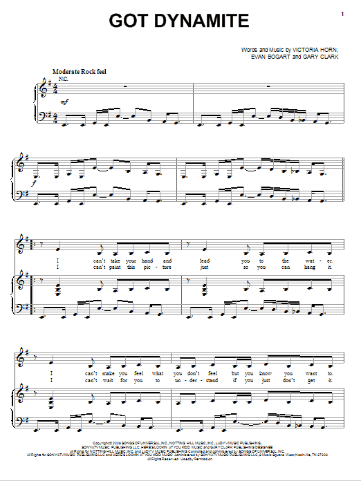 Demi Lovato Got Dynamite Sheet Music Notes & Chords for Piano, Vocal & Guitar (Right-Hand Melody) - Download or Print PDF