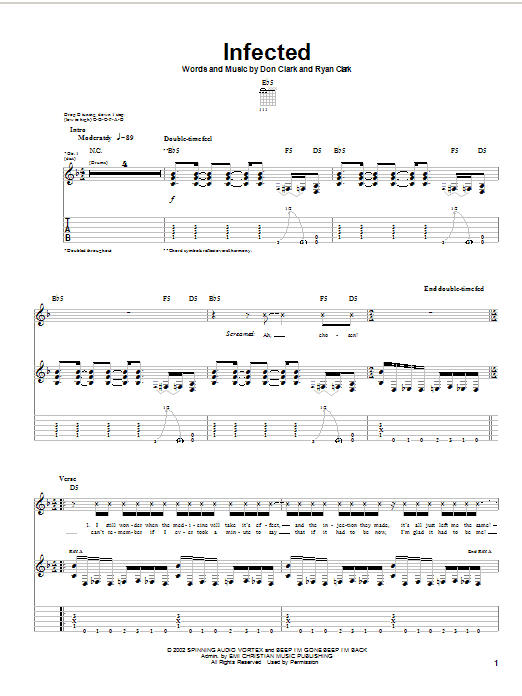 Demon Hunter Infected Sheet Music Notes & Chords for Guitar Tab - Download or Print PDF Demon Hunter Infected Sheet Music Notes & Chords for Guitar Tab - Download or Print PDF