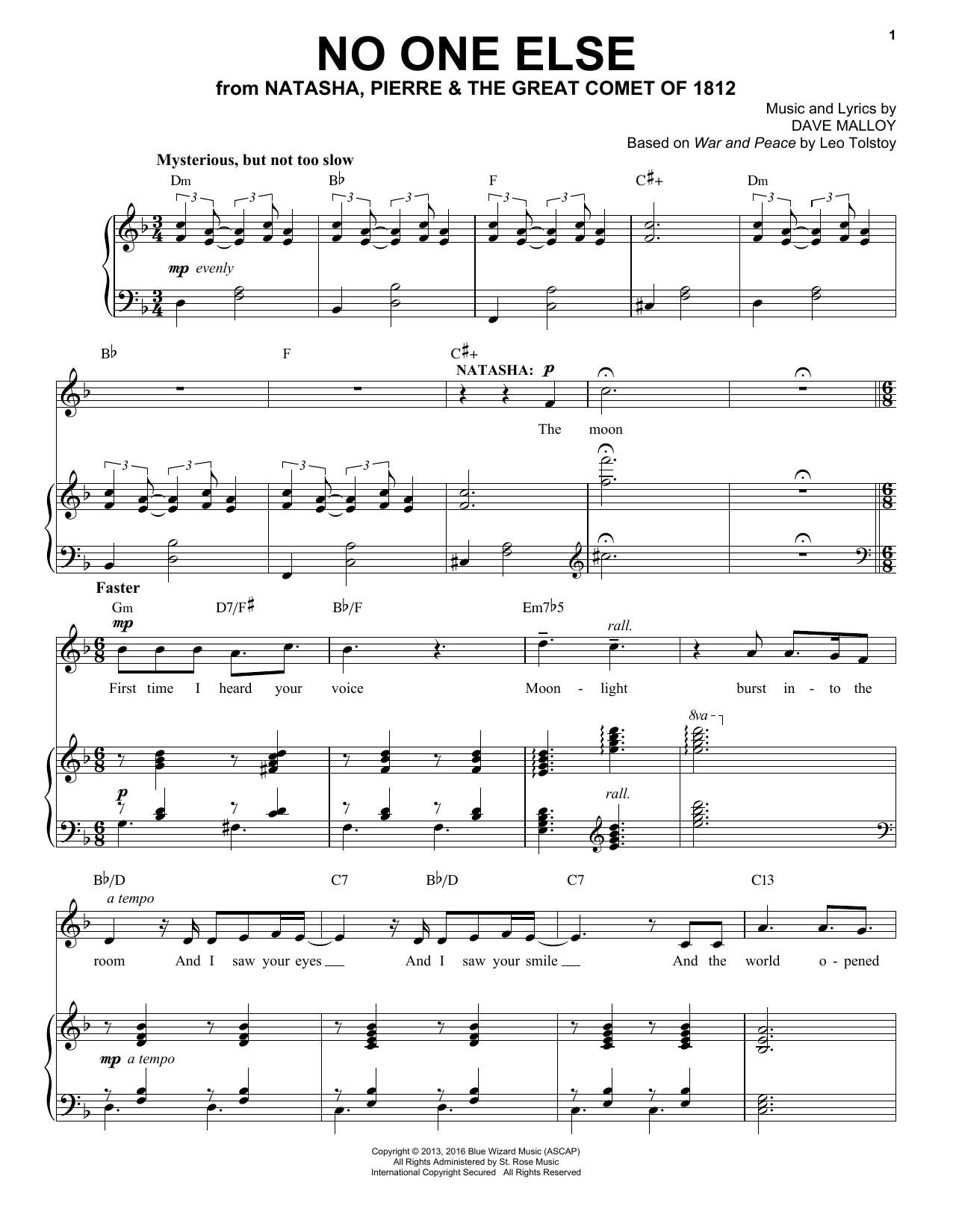 Denée Benton No One Else Sheet Music Notes & Chords for Piano & Vocal - Download or Print PDF