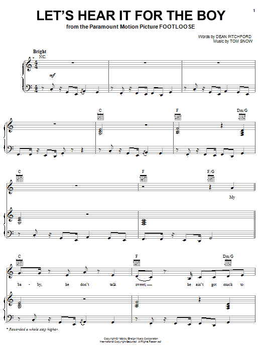Deniece Williams Let's Hear It For The Boy Sheet Music Notes & Chords for Tenor Saxophone - Download or Print PDF