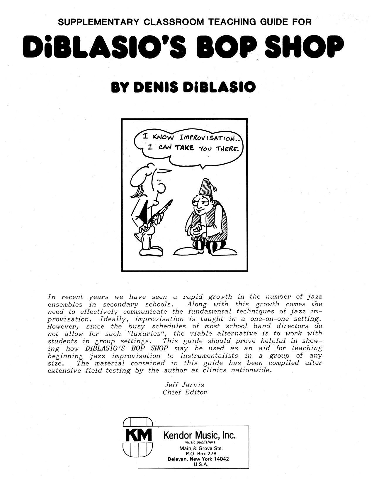 Diblasio's Bop Shop sheet music