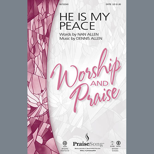 Dennis Allen Dennis Allen, He Is My Peace - Harp, Choir Instrumental Pak