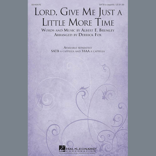 Derrick Fox, Lord, Give Me Just A Little More Time, SATB