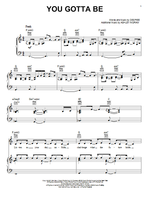 Preview Des'ree You Gotta Be Pop sheet music, notes and chords for Piano, Vocal & Guitar, SKU: 13882 sheet music, piano notes, chords, guitar tabs, score, transpose, transcribe, how to play, guide, download, learn, tutorial, progression, song, artist, awards, billboard, mtv, vh1, tour, single, album, release