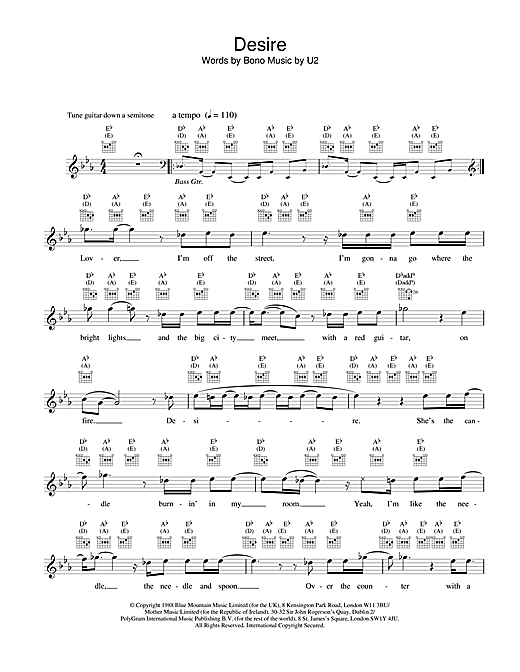 Preview Harts Desire Australian sheet music, notes and chords for Guitar Tab, SKU: 123920 Desire sheet music