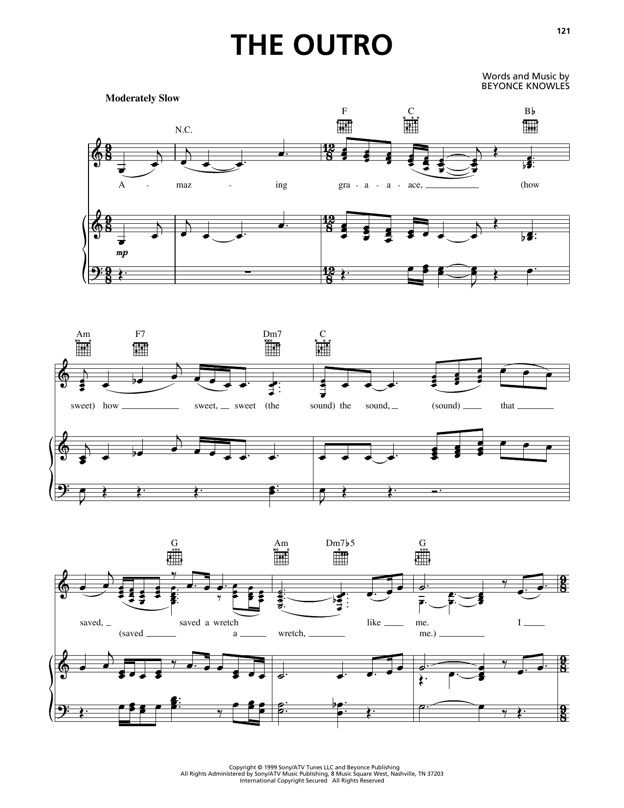 Destiny's Child The Outro Sheet Music Notes & Chords for Piano, Vocal & Guitar Chords (Right-Hand Melody) - Download or Print PDF Destiny's Child The Outro Sheet Music Notes & Chords for Piano, Vocal & Guitar Chords (Right-Hand Melody) - Download or Print PDF
