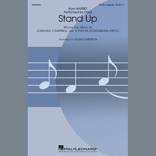 Download DGLS Stand Up (from Harriet) (arr. Roger Emerson) sheet music and printable PDF music notes