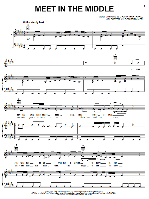 Diamond Rio Meet In The Middle Sheet Music Notes & Chords for Easy Guitar - Download or Print PDF