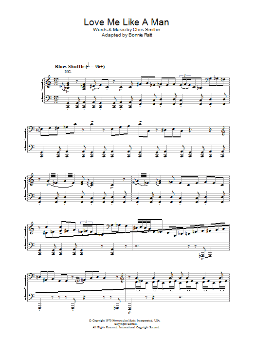 Diana Krall Love Me Like A Man Sheet Music Notes & Chords for Piano, Vocal & Guitar - Download or Print PDF