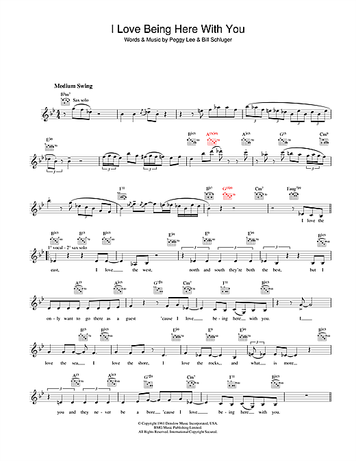 Diana Krall I Love Being Here With You Sheet Music Download Pdf Score 23062
