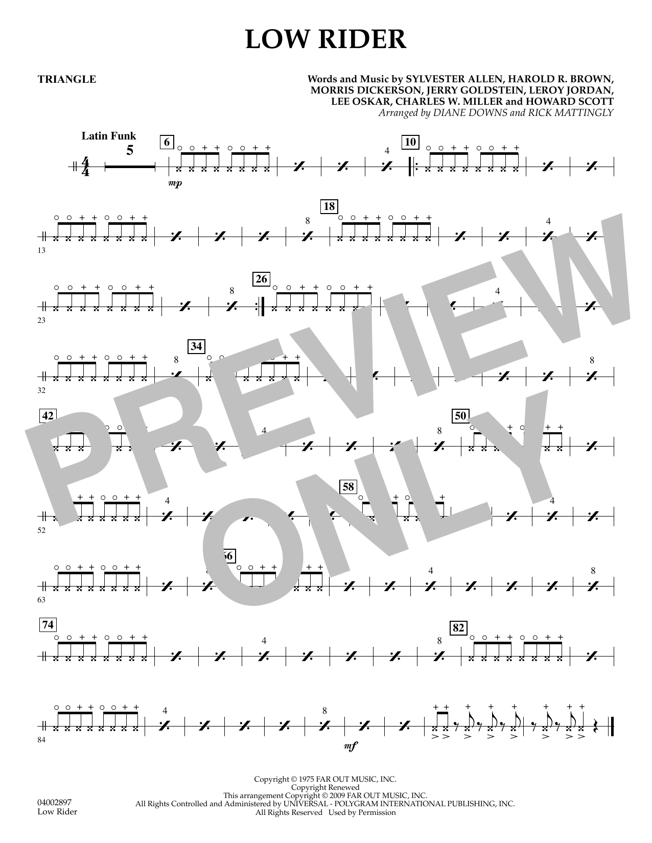 Low Rider - Triangle sheet music