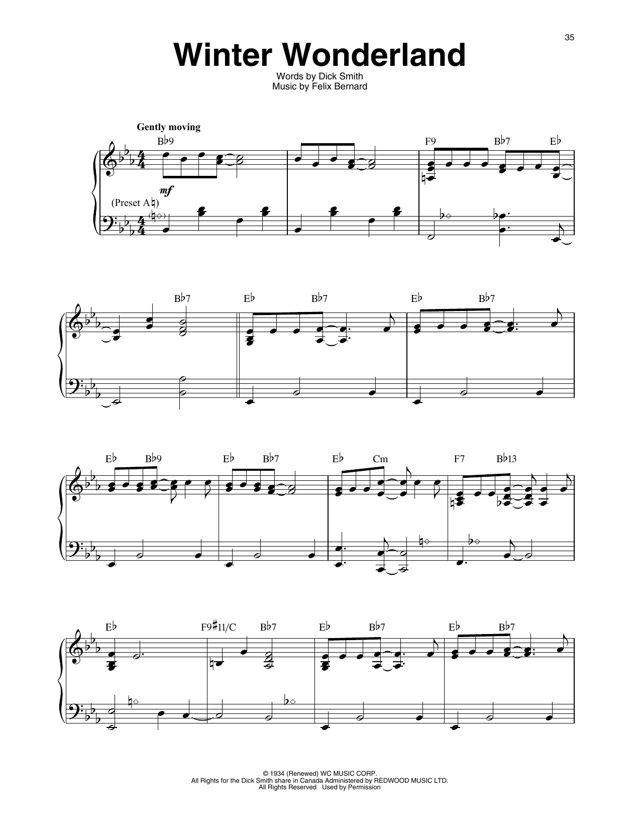 Dick Smith Winter Wonderland (arr. Maeve Gilchrist) Sheet Music Notes & Chords for Harp - Download or Print PDF