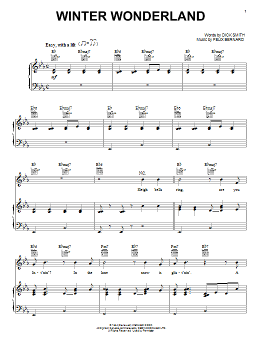 Dick Smith Winter Wonderland Sheet Music Notes & Chords for Guitar Tab Play-Along - Download or Print PDF