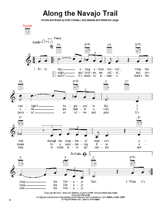 Dick Charles Along The Navajo Trail Sheet Music Download Pdf Score 150452 This song was featured on the following album: dick charles along the navajo trail sheet music notes chords download printable ukulele sku 150452