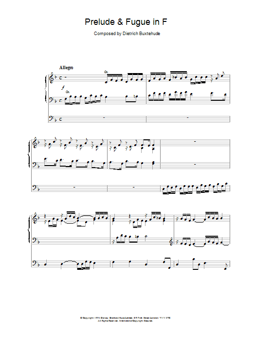 Prelude & Fugue in F sheet music