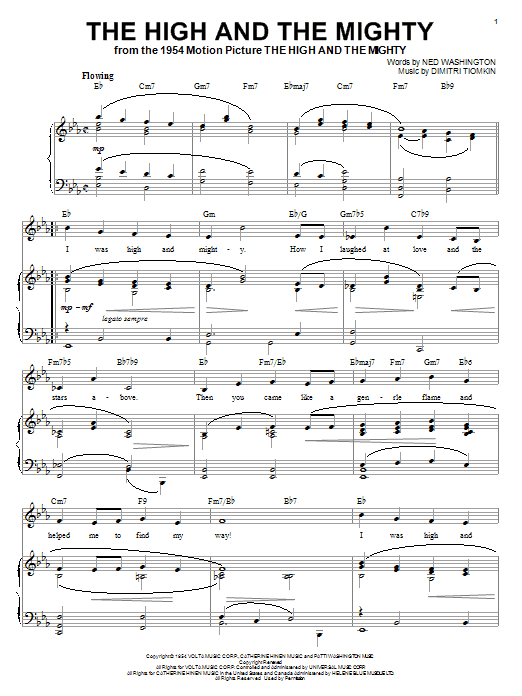 The High And The Mighty sheet music
