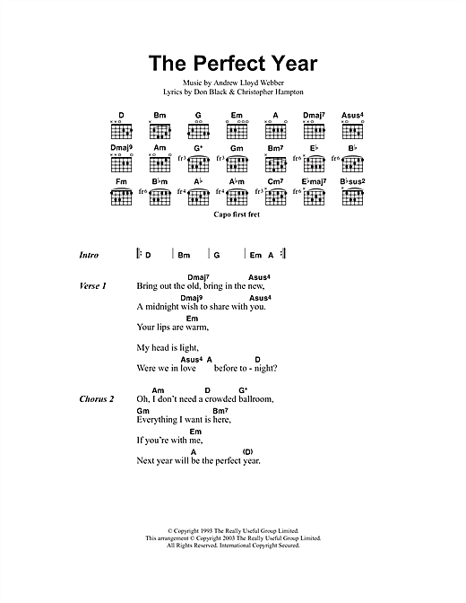 The Perfect Year (from Sunset Boulevard) sheet music