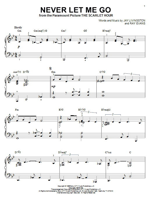 Dinah Washington Never Let Me Go Jazz Version Arr Brent Edstrom Sheet Music Download Pdf Score