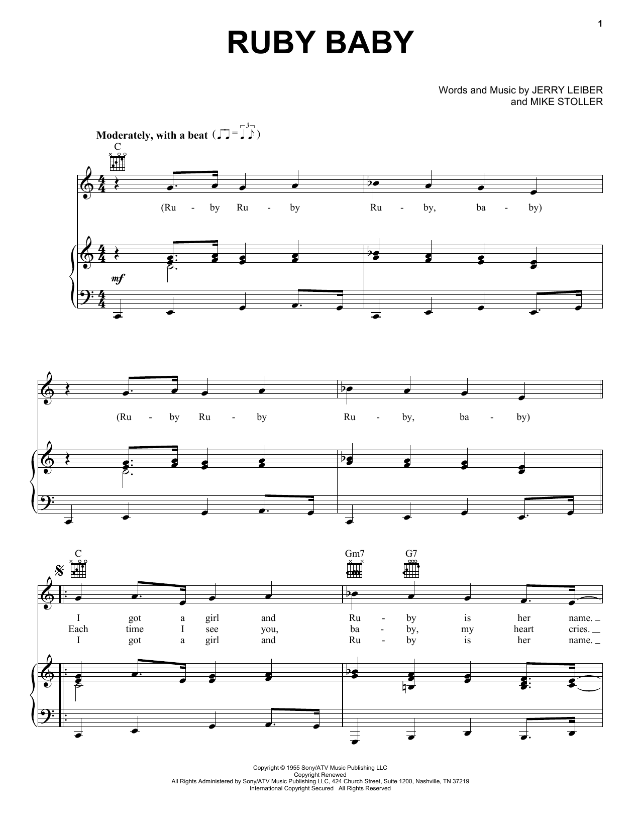 Dion Ruby Baby Sheet Music Notes & Chords for UkeBuddy - Download or Print PDF