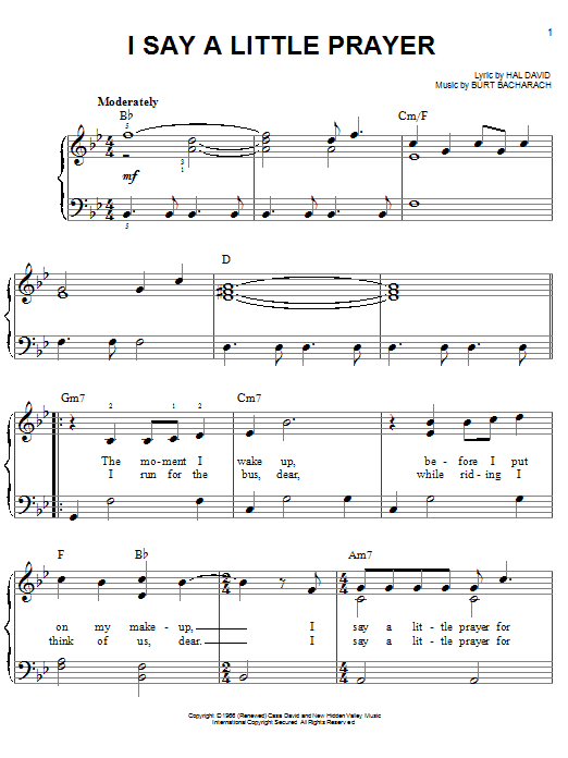Dionne Warwick I Say A Little Prayer Sheet Music Notes & Chords for Ukulele - Download or Print PDF