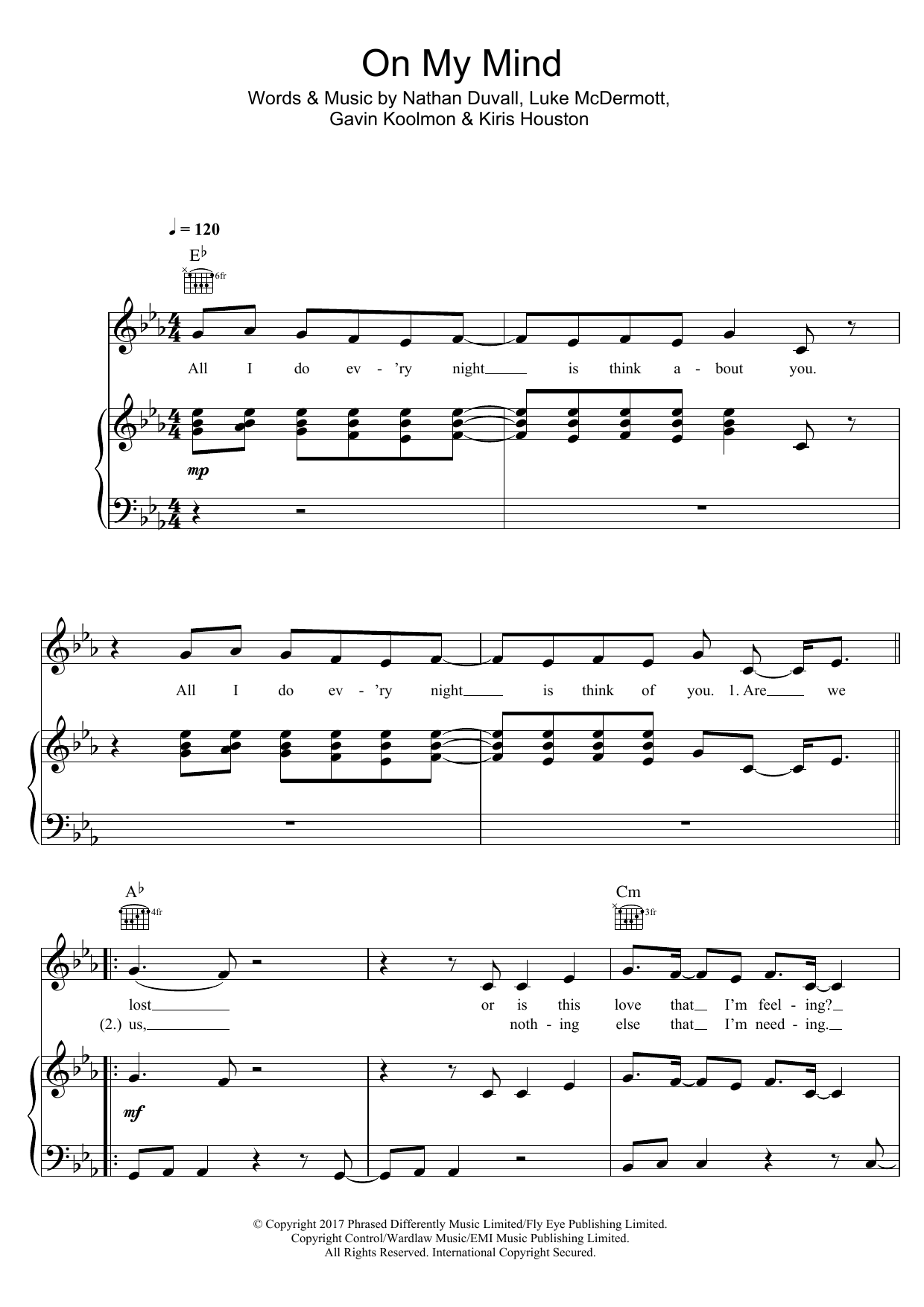 Disciples On My Mind Sheet Music Notes & Chords for Piano, Vocal & Guitar (Right-Hand Melody) - Download or Print PDF